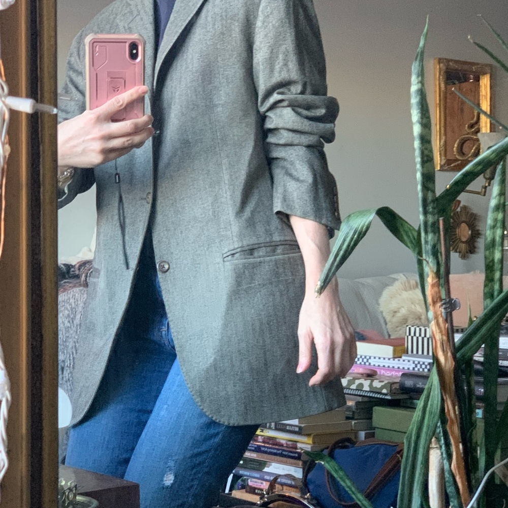 Vintage Ralph Lauren wool cashmere herringbone blazer - Picture 9 of 11